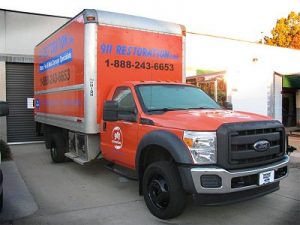 Water Damage Restoration Truck At Headquarters